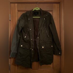 J crew thick utility green jacket